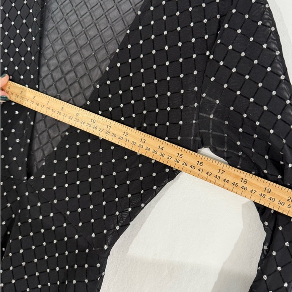 Lucy In the Sky Sheer Glam Diamond Print‎ Layering Bodycon Mini Dress SMALL - Picture 5 of 7